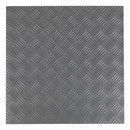 Sealey Vinyl Floor Tile with Peel & Stick Backing Silver Treadplate - Pack of 16 FT1S