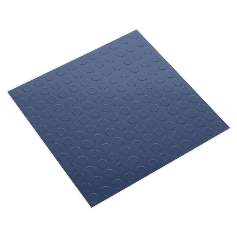 Vinyl Floor Tile with Peel & Stick Backing - Blue Coin Pack of 16