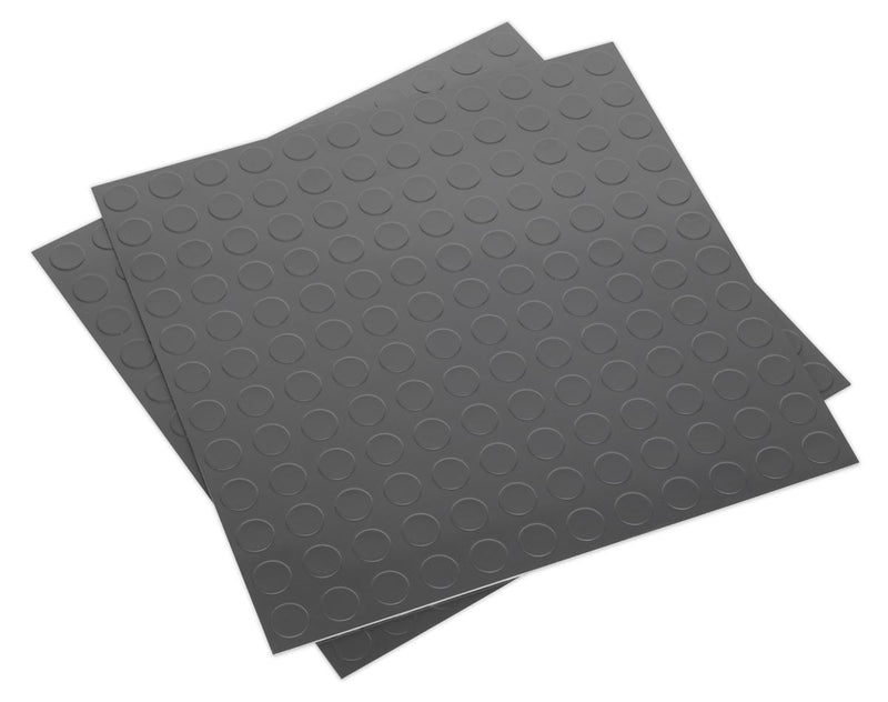 Vinyl Floor Tile with Peel & Stick Backing - Silver Coin Pack of 16