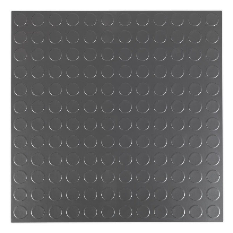 Vinyl Floor Tile with Peel & Stick Backing - Silver Coin Pack of 16