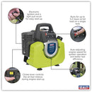 Sealey 1000W Inverter Generator 2-Stroke Engine 230V G1000I