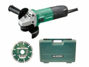 HIKOKI Angle Grinder 110V 600W 115MM 4.5" Cutting Diamond Disc & Case G12STX