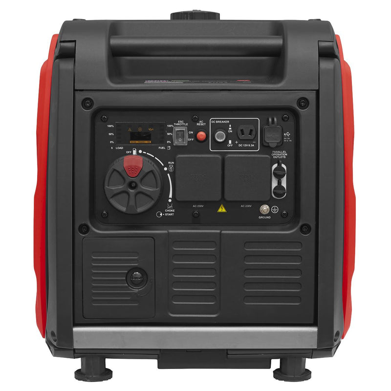 Sealey 3500W Inverter Generator 4-Stroke Engine 230V G3500I