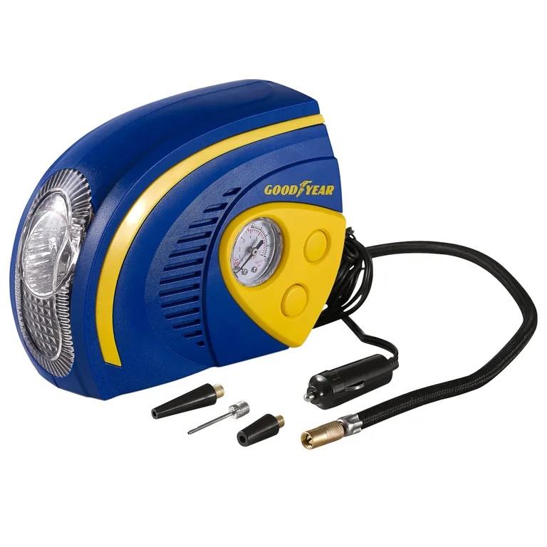 GOODYEAR TYRE INFLATOR AIR COMPRESSOR 12V 100PSI CAR VAN BIKE PUMP 900016