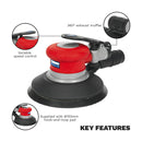 Sealey Generation Dust-Free Air Palm Random Orbital Sander 150mm GSA05