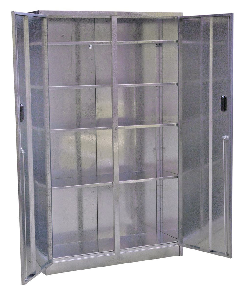 Galvanized Steel Floor Cabinet 4-Shelf Extra-Wide