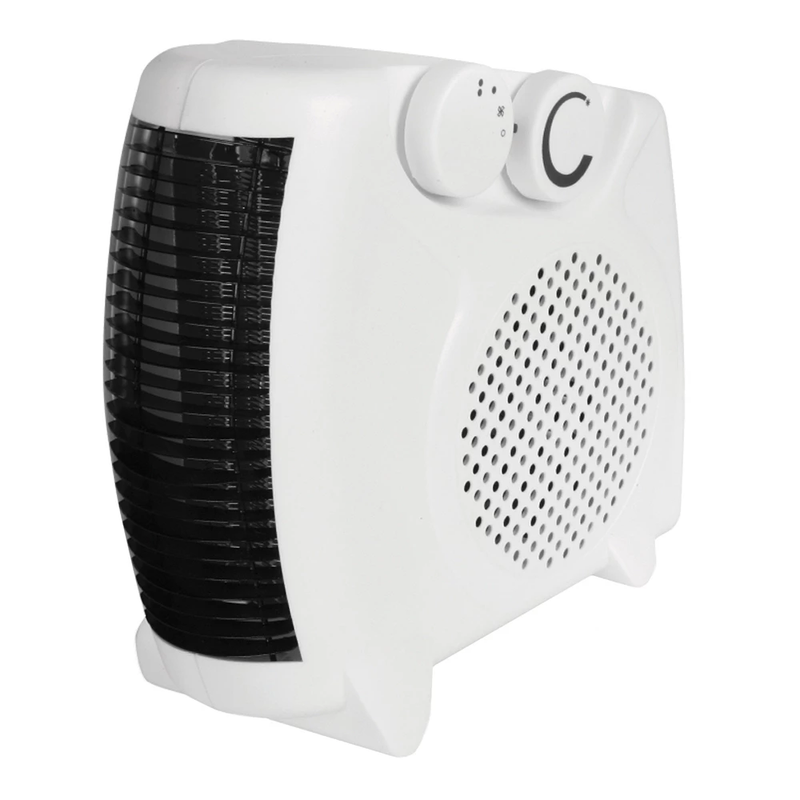 Rhino Fan Heater Portable Electric 2kW FH2 White 2 Heat Settings 230V H02073