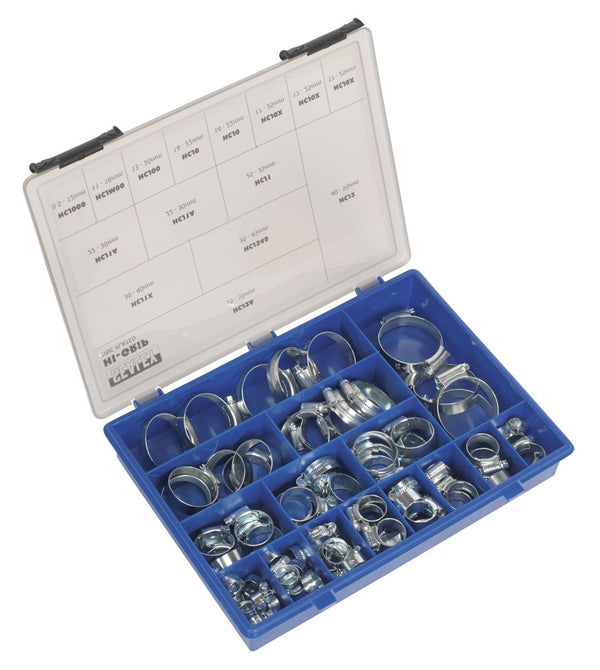 HI-GRIP&reg; Hose Clip Assortment 81pc Sizes �9.5-55mm