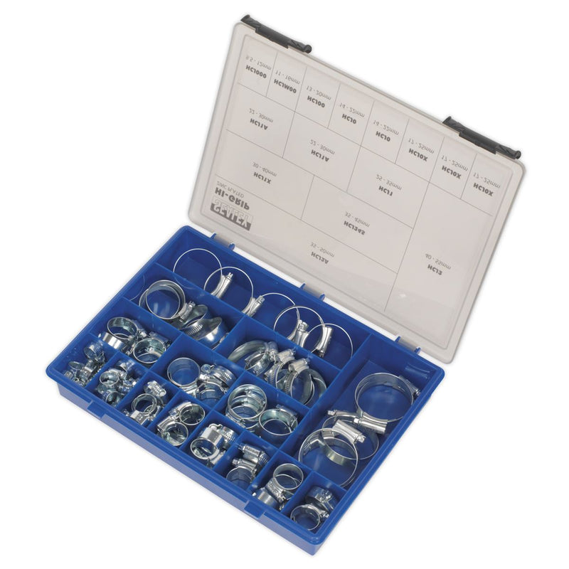 HI-GRIP&reg; Hose Clip Assortment 81pc Sizes �9.5-55mm