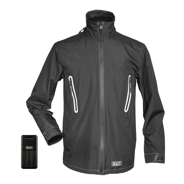 Sealey 5V Heated Rain Jacket with Power Bank 20Ah - Small HJ05KIT