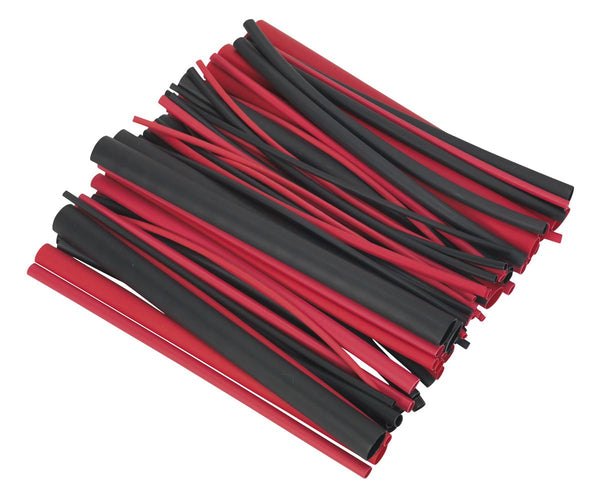 Heat Shrink Tubing Assortment 72pc Black & Red Adhesive Lined 200mm