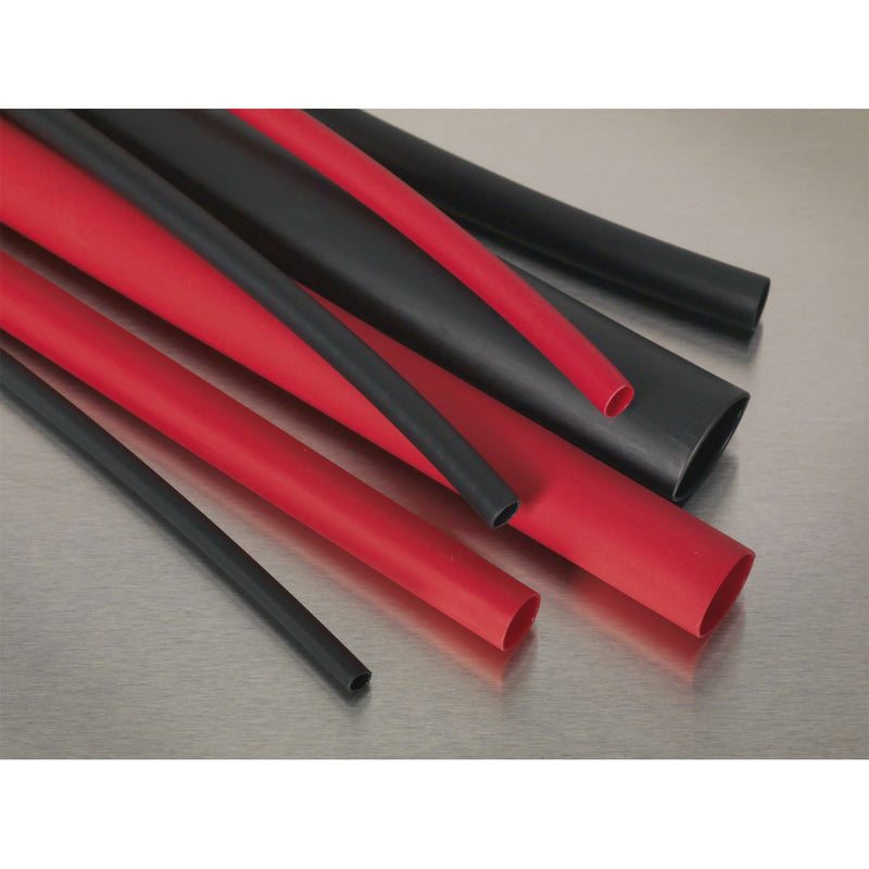 Heat Shrink Tubing Assortment 72pc Black & Red Adhesive Lined 200mm