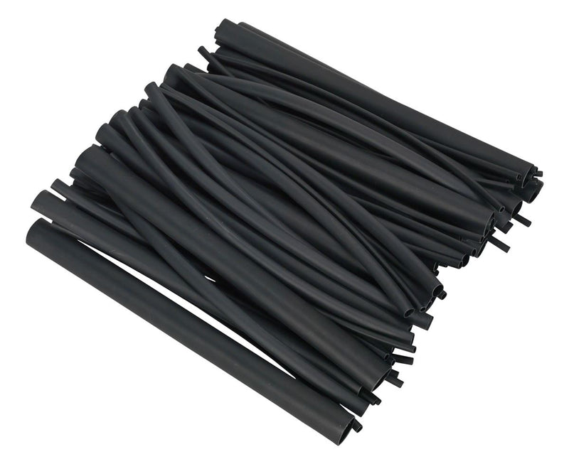 Heat Shrink Tubing Assortment 72pc Black Adhesive Lined 200mm