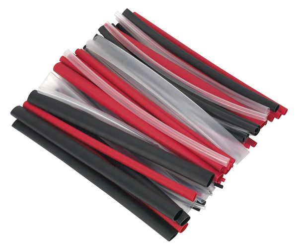 Sealey Adhesive Lined Heat Shrink Tubing Assortment 200mm 72pc - Mixed Colours HSTAL72MC