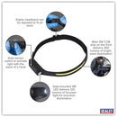 Sealey Head Torch Rechargeable With Auto Sensor 5W COB & 3W LED HT104R