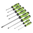 Sealey Premier Hammer-Thru Screwdriver Set 8pc - Hi-Vis Green HV002