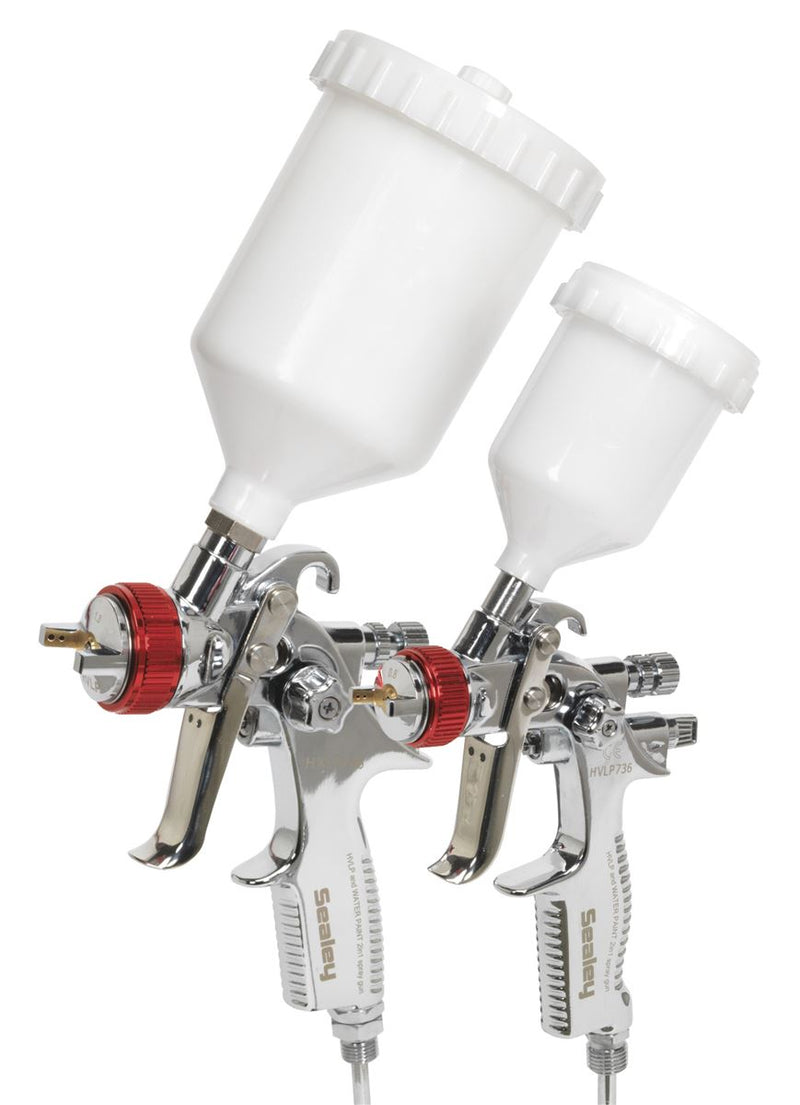 HVLP Gravity Feed Top Coat/Touch-Up Spray Gun Set