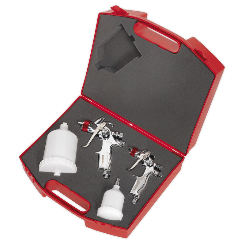 HVLP Gravity Feed Top Coat/Touch-Up Spray Gun Set