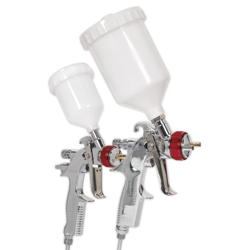 HVLP Gravity Feed Top Coat/Touch-Up Spray Gun Set