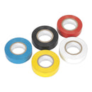 Sealey PVC Insulating Tape 19mm x 20m, Mixed Colours - Pack of 10 ITMIX10