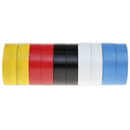 Sealey PVC Insulating Tape 19mm x 20m, Mixed Colours - Pack of 10 ITMIX10