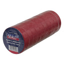 Sealey PVC Insulating Tape 19mm x 20m, Red - Pack of 10 ITRED10