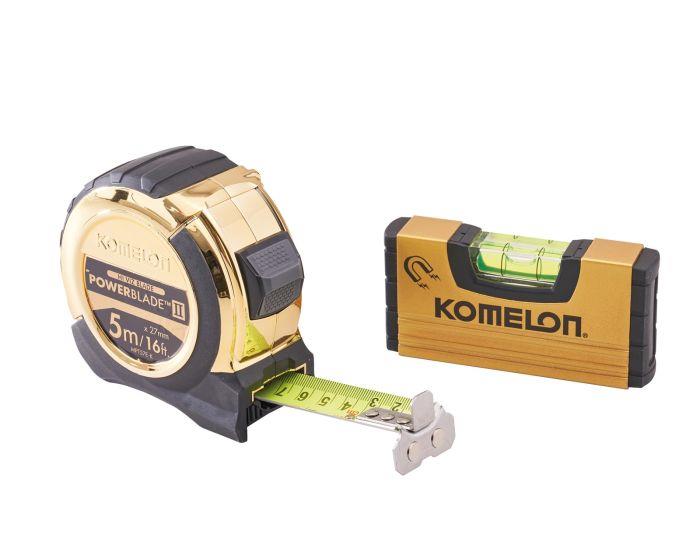 Komelon Tape Measure & Spirit Level Power Blade 5m 16ft MPT87E-K KOMSPECIAL