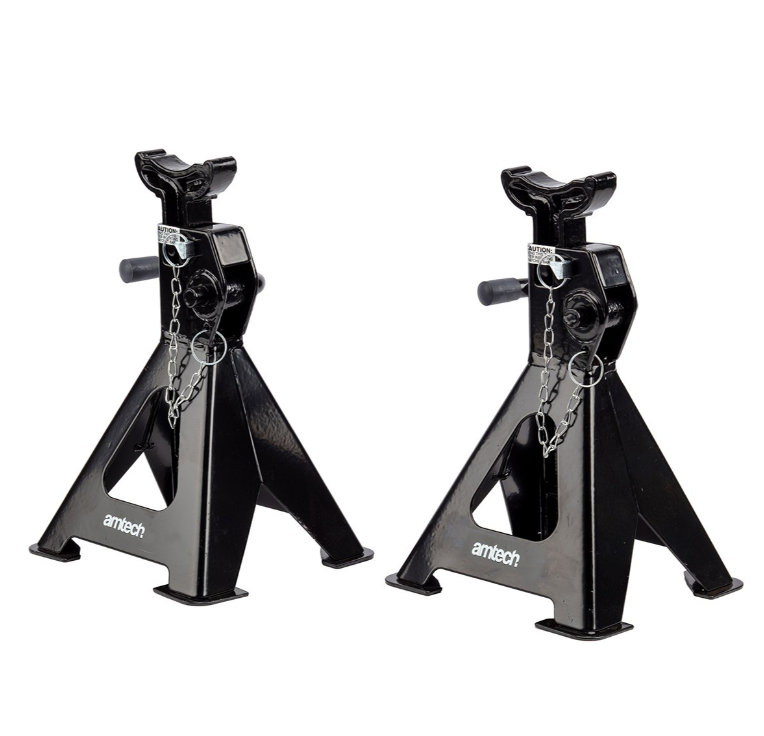 AXLE STAND 2 TONNE PER STAND 4T PER PAIR AXLE RATCHET ADJUSTABLE STANDS J0521