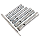 TUBULAR BOX SPANNER 6PC WRENCH SOCKET SET & BAR 10mm-17mm HEAVY DUTY K1150