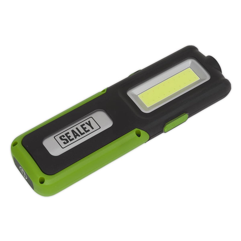 Rechargeable Inspection Light 5W COB & 3W SMD LED with Power Bank - Green