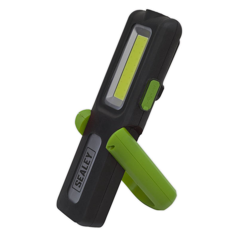 Rechargeable Inspection Light 5W COB & 3W SMD LED with Power Bank - Green