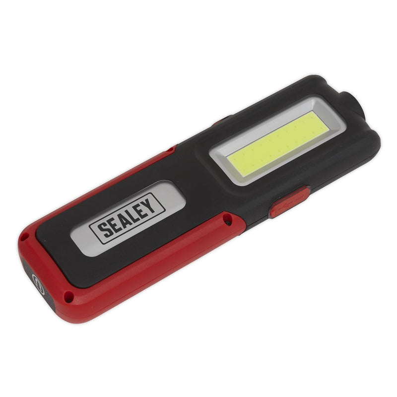 Rechargeable Inspection Light 5W COB & 3W SMD LED with Power Bank - Red