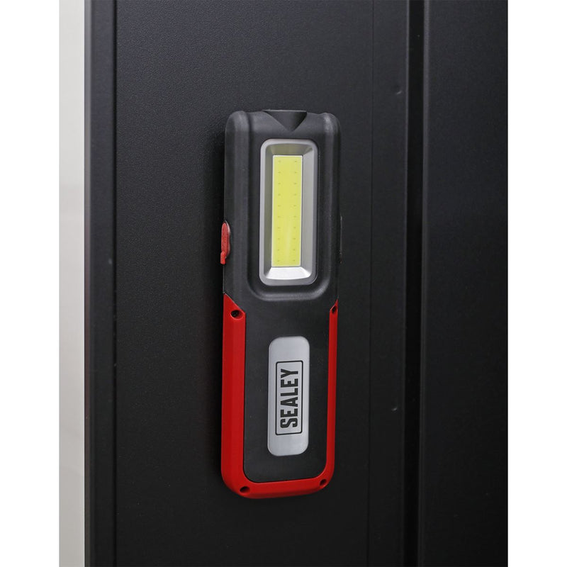 Rechargeable Inspection Light 5W COB & 3W SMD LED with Power Bank - Red