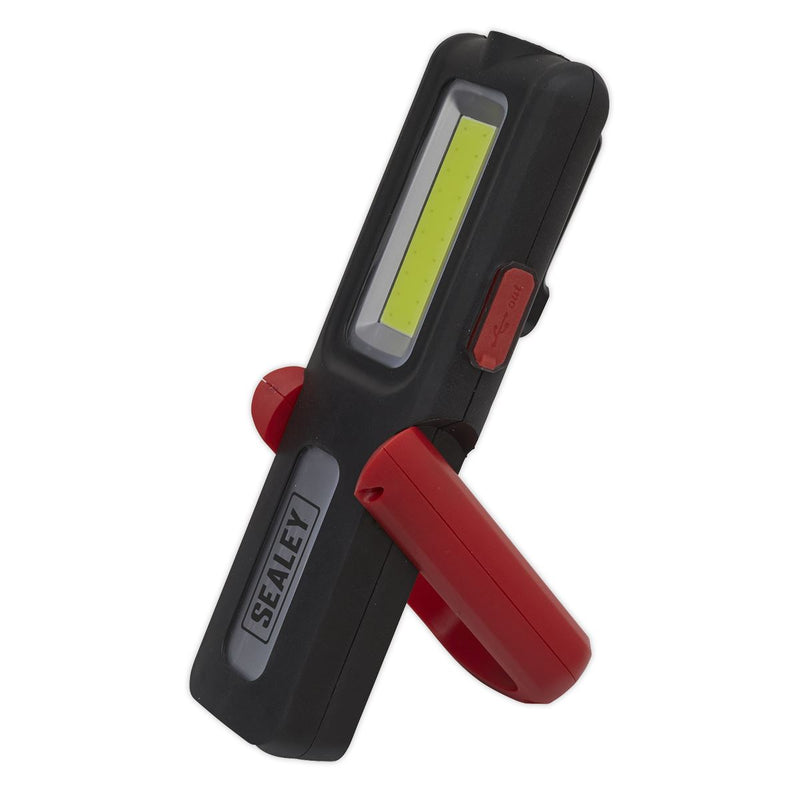 Rechargeable Inspection Light 5W COB & 3W SMD LED with Power Bank - Red