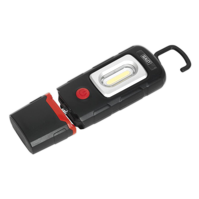 Rechargeable 360� Inspection Light 3W COB & 1W SMD LED Black Lithium-Polymer