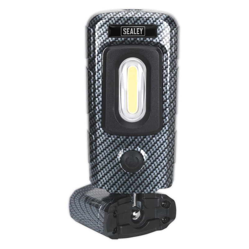 Rechargeable 360� Inspection Light 3W COB & 1W SMD LED Carbon Fibre Effect