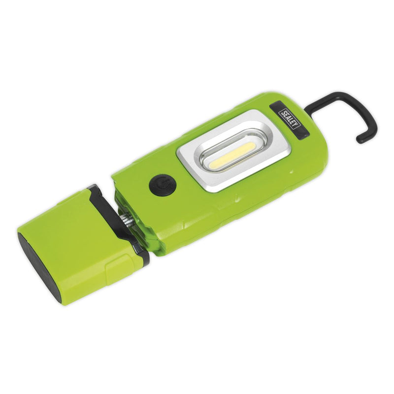 Rechargeable 360� Inspection Light 3W COB & 1W SMD LED Green Lithium-Polymer