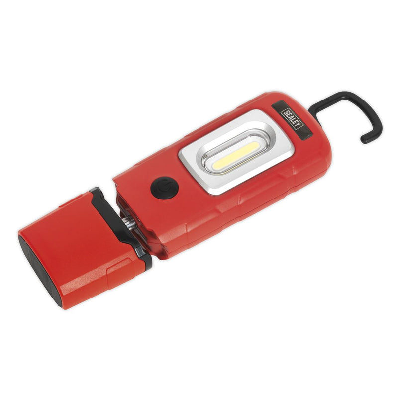 Rechargeable 360� Inspection Light 3W COB & 1W SMD LED Red Lithium-Polymer