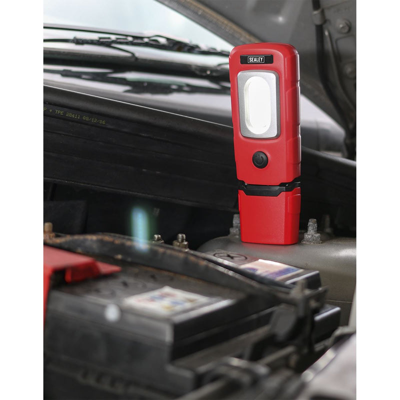 Rechargeable 360� Inspection Light 3W COB & 1W SMD LED Red Lithium-Polymer