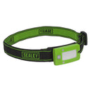 Sealey Rechargeable Head Torch with Auto-Sensor 2W COB LED - Green LED360HTG