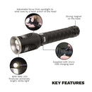 Sealey Rechargeable Aluminium Torch with Adjustable Focus 60W COB LED LED4494