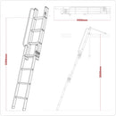Sealey 3-Section Loft Ladder - EN 14975 LFT03