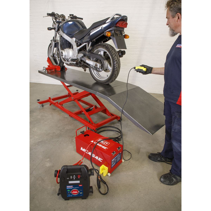 Sealey 12V Electro/Hydraulic Motorcycle Lift 450kg Capacity MC454E