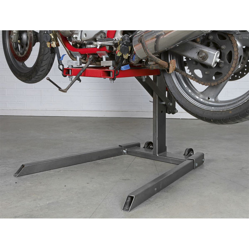 Sealey Single Post Hydraulic Portable Motorcycle Lift 450kg Capacity MCL500