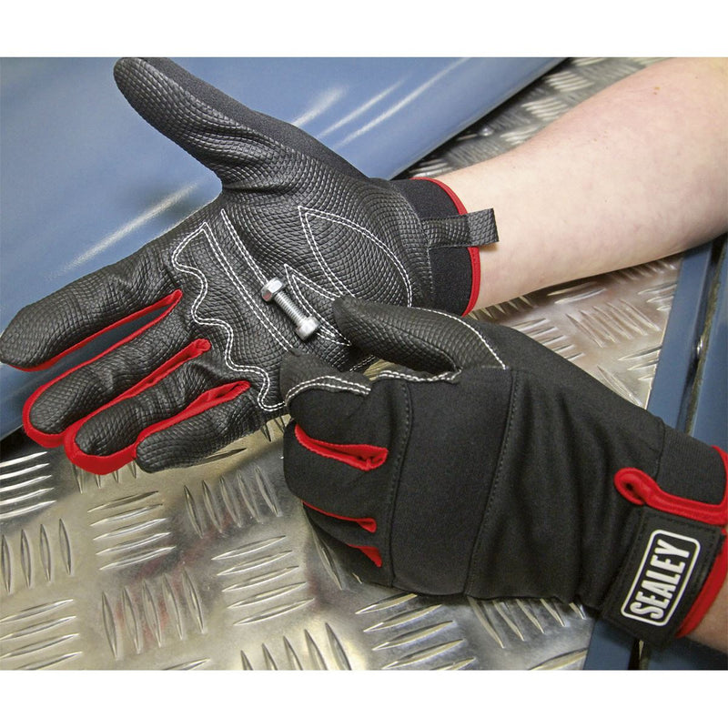 Mechanic's Gloves Light Palm Tactouch - Large