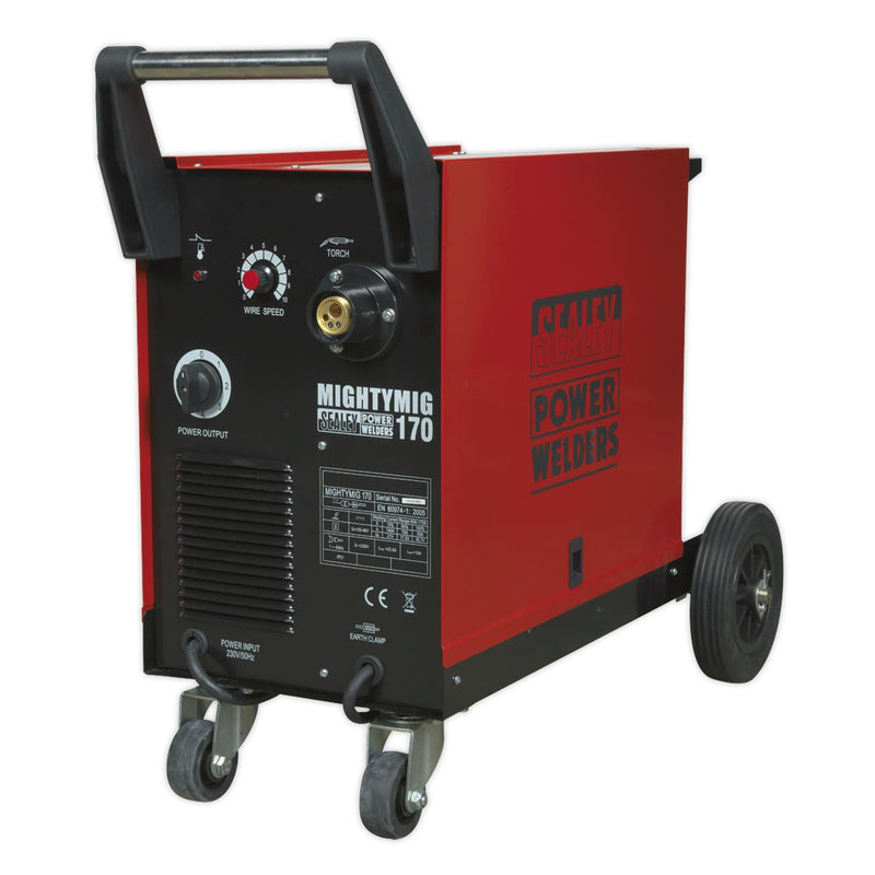 Professional Gas/Gasless MIG Welder 170A with Euro Torch