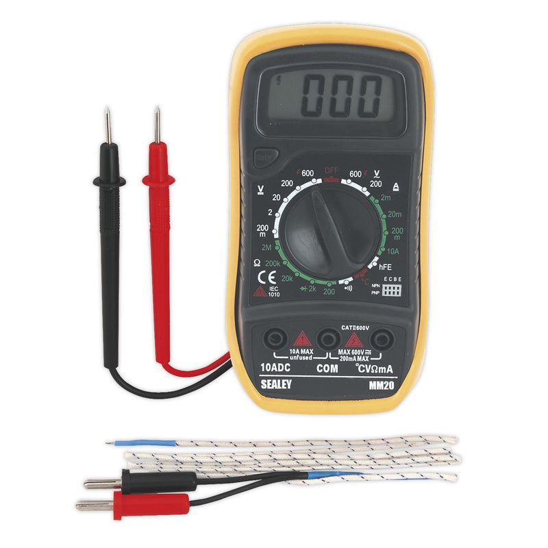 Sealey 8-Function Digital Multimeter with Thermocouple MM20