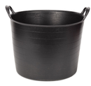 Flexi Tub Bucket 42L Litre Black Handles Super Strong Heavy Duty Amtech N3510