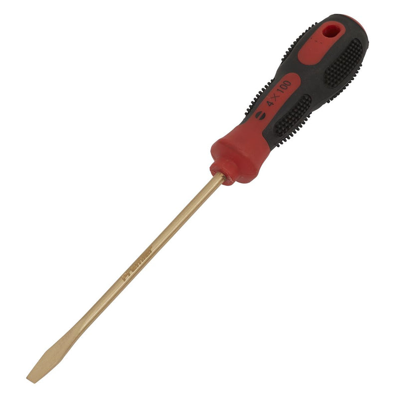 Sealey Screwdriver Slotted 4 x 100mm - Non-Sparking NS093