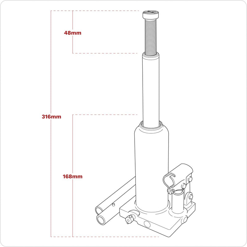 Sealey Viking Bottle Jack 2 Tonne PBJ2S